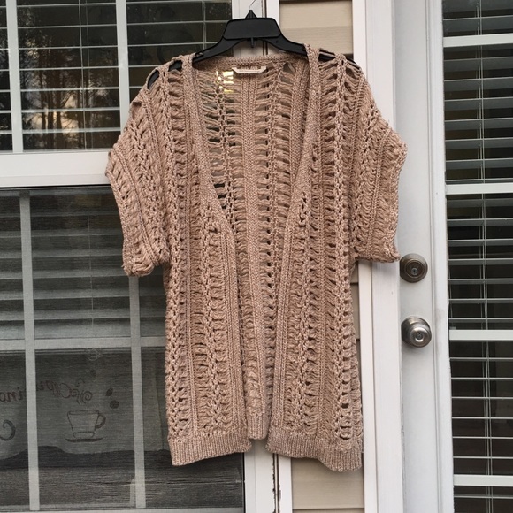 Soft surroundings short sleeve open cardigan - Picture 1 of 5